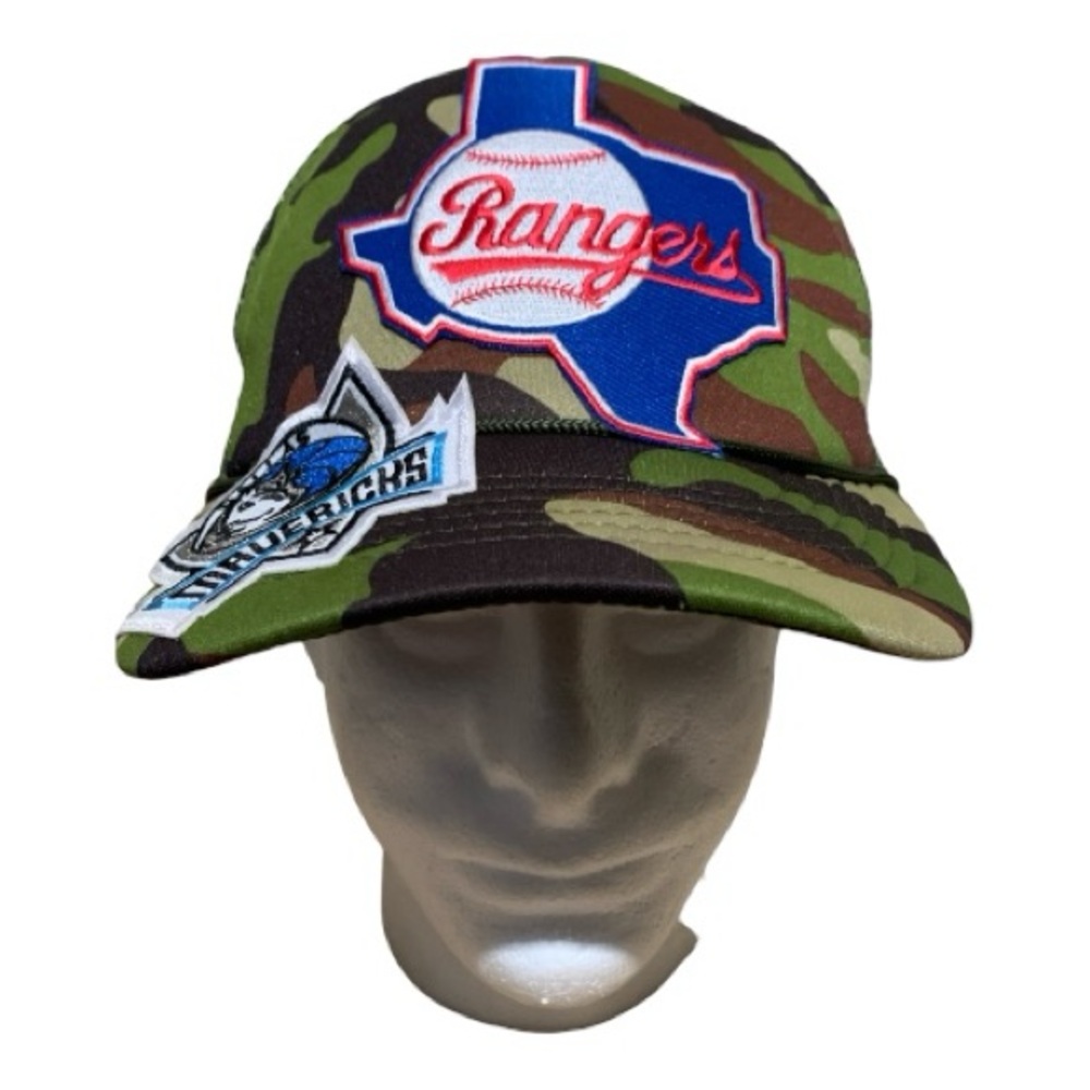 Texas Sports Fan Rangers-Mavericks Camouflage Trucker Cap